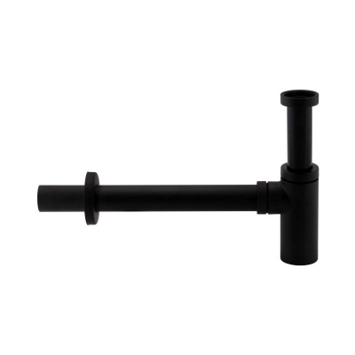 Kingsway Round Minimalist Basin Bottle Trap - Black Finish